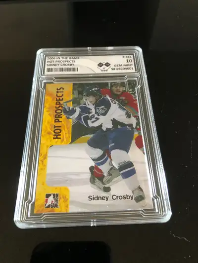 2006 Sidney Crosby prospect rookie card graded mint 10 condition, View more