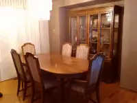 Dining Room Table & Cabinet