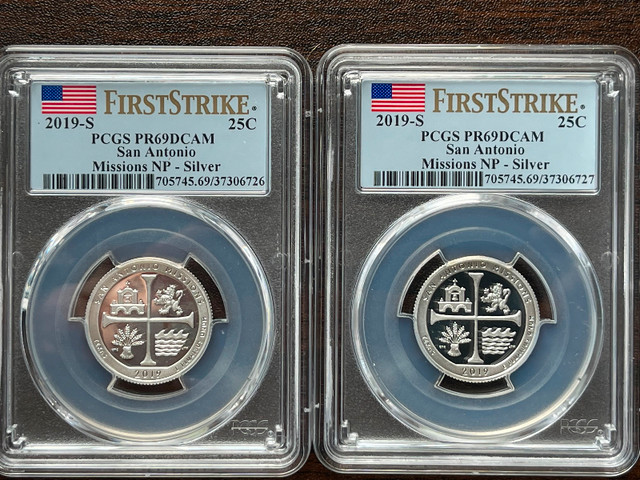 2019-S Silver Quarter Coin San Antonio Missions-NP PCGS PR69DCAM in Arts & Collectibles in Calgary
