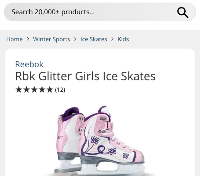 Reebok Glitter Girl Ice Skates , Boy Ice Skates in Skates & Blades in Markham / York Region