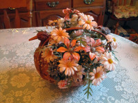 50%OFF!Beautiful Silk Flower Arrangement in a Duck Wicker Basket