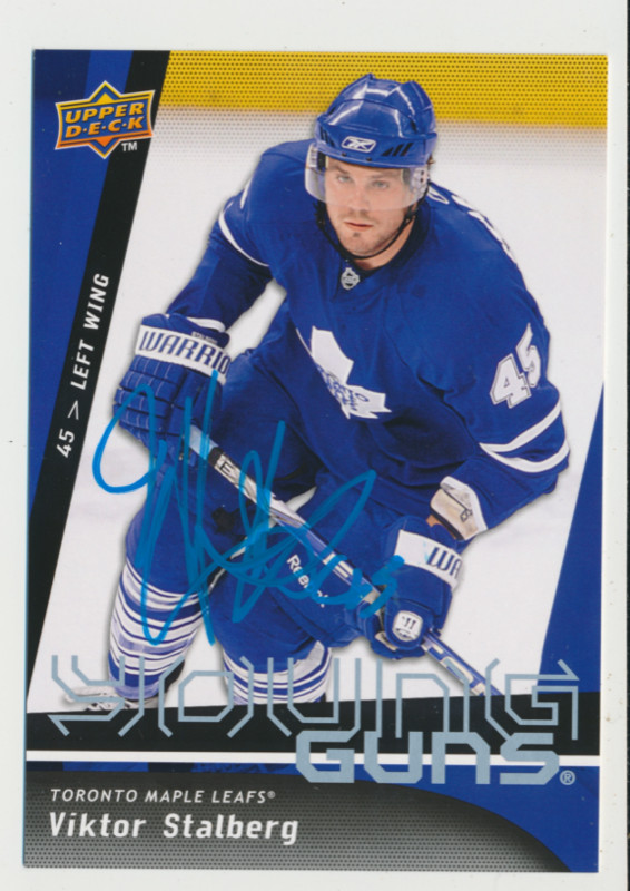 VIKTOR STALBERG TORONTO MAPLE LEAFS EX-RARE SIGNED UD YOUNG GUNS in Arts & Collectibles in Oakville / Halton Region