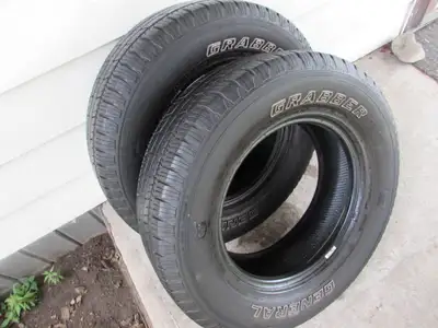Pair of 235/70-16 General Grabber Truck tires, two (2) tires available 90% + tread Sold as a pair (2...