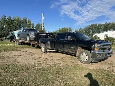 2018 duramax dually 4x4 deleted,leather heated seats,b&w turn over gooseneck ball. comes with a fact...