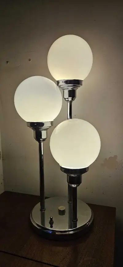 vintage mcm globe lamp, View more