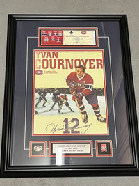 Affiche Yvan Cournoyer avec signature Canadiens de Montréal 