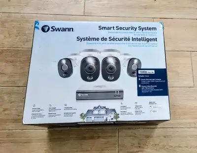New! Swann 8 Channel 1TB Security System 4 x 1080p PIR Cameras