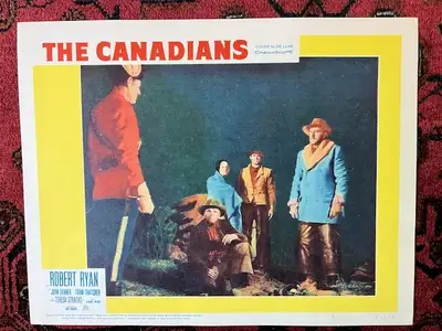 Vintage THE CANADIANS (1961) 11 x 14" Lobby Card.  Robert Ryan, View more