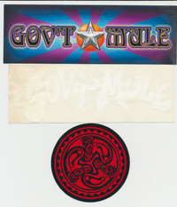 RARE VINTAGE LOT of 3 GOV'T MULE BUMPER & WINDOW STICKERS