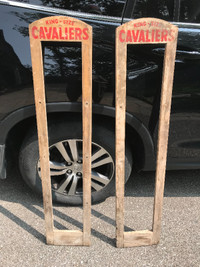 OLD 2 X KING SIZE CAVALIERS TOBACCO WOOD FRAMES FOR ADVERTISING