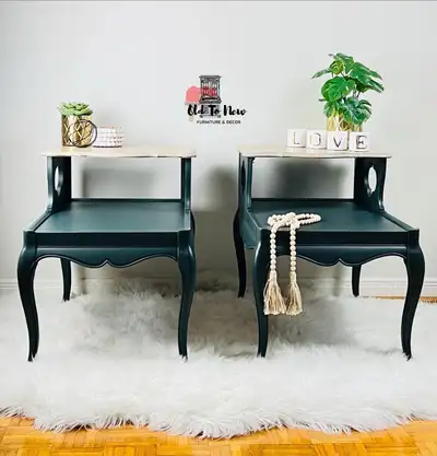 MCM  Green Two Tier Side Tables, End Tables , View more