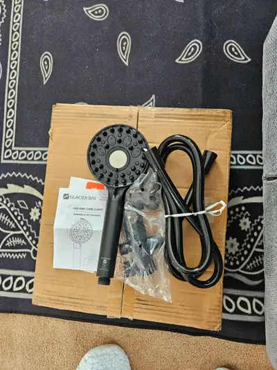 Shower head with all the fixings and storage unit, View more