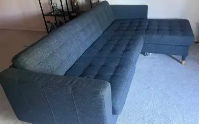 Ikea sectional, 3 years old, hardly used, smoke free home. Dark grey. you would have to come and pic...