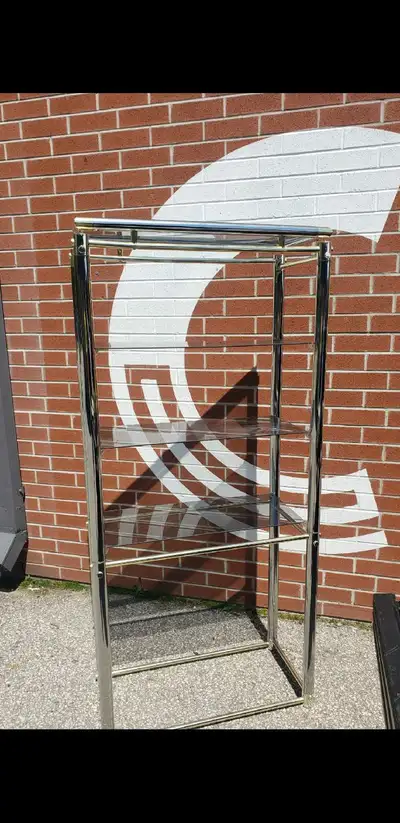 Chrome and Glass Display Shelving Unit, View more