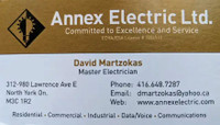Master Electrician ECRA/ESA Licence # 7006910