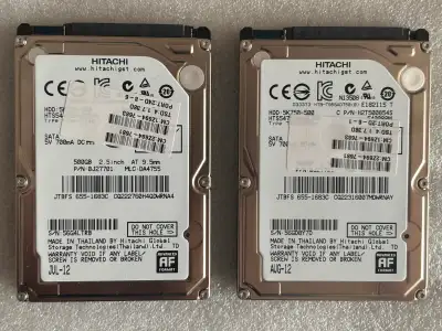 Hitachi 500GB 2.5" SATA Laptop Hard Drive, View more