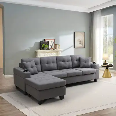 Weekend Biggest Sale Sectional Sofa Durable fabric Couch Deal, View more