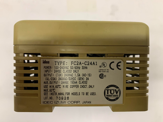 Idec FC2A-C24A1 Micro3 PLC I/O Module 100-240VAC in Other in City of Toronto - Image 3