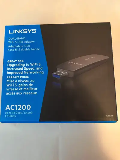 LINKSYS Dual-Band WiFi 5 USB Adapter, View more