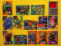 14 Marvel Comics 1996 Marvel Vision cards: Spider-Man, Hulk