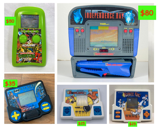 Various  Tiger Electronics Vintage Handheld Games in Toys & Games in Mississauga / Peel Region