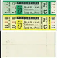 Charley Pride Tickets Peterborough Memorial Centre-May-23-1987