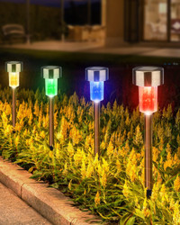 NEW: 10 Pack 7 Color Changing Solar Garden LED Lights
