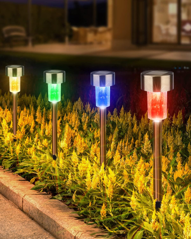 NEW: 10 Pack 7 Color Changing Solar Garden LED Lights in Outdoor Lighting in Markham / York Region