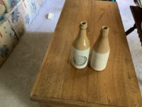 1) P J Grady Stoneware Bottle 2) Stoneware Bottle