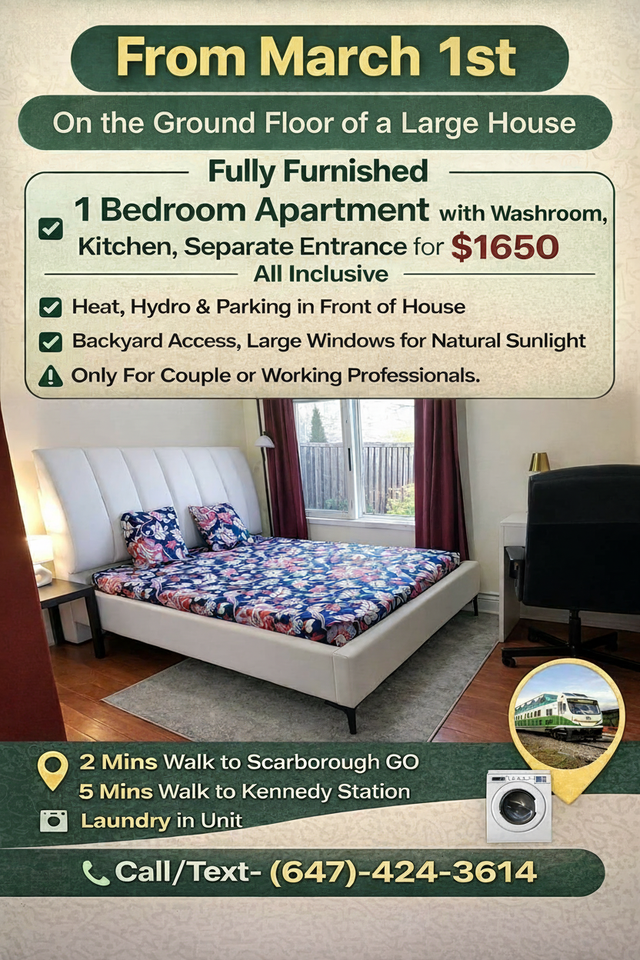 ✅All Inc- Furnished 1 Bdr Apart.- Subway Access- Great Price!