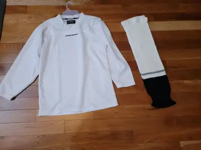 Sherwood medium jersey and brand new CCM socks for $20. NW Calgary pickup.