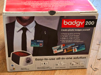 Badgy 200 PVC/Plastic ID Card Printer with Ink and Cards