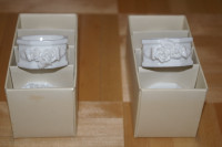 8 anneaux en porcelaine NEUFS pour serviettes de table