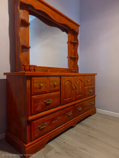 AP-Industries Solid Wood Dresser and Mirror $150 O.B.O, View more