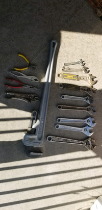 Pipe wrench , adjustable wrenches , pliers