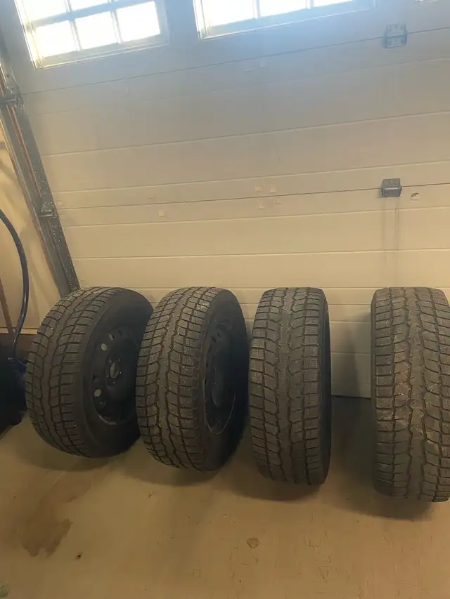 Set of 4 Snow Tires on Steel Rims | Tires & Rims | Strathcona County ...