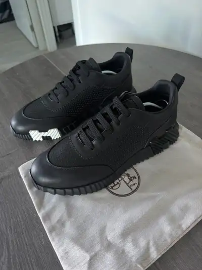 Hermes Bouncing Sneaker Size 10 Black Perforated - Authentic, View more