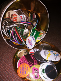VINTAGE PIN BACK  BUTTONS