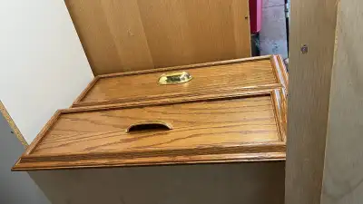 double bed frame/mattress/end tables, View more