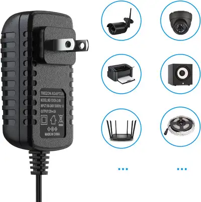 12 Volt 2A Power Adapter Supply AC to DC 2.1mm X 5.5mm Plug, View more