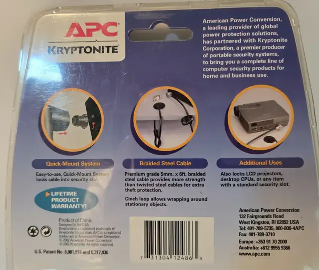 APC Kensington - Laptop Security Cable462790257835386882