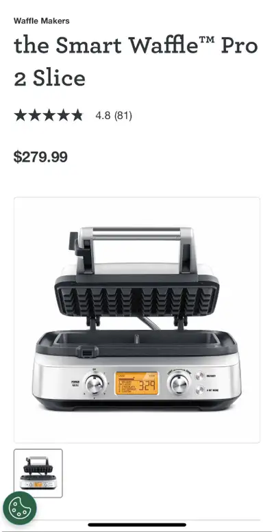 BNIB Breville The Smart Waffle Pro 2-Slice Waffle Maker, View more