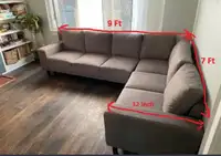 Sectional couch (7x9 ft)