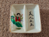 Chinese Antique Sauce Plate - Hand Painted Art Piece