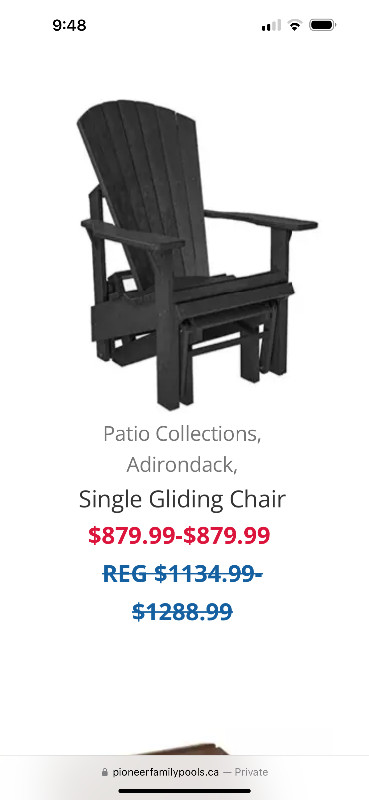 CR Plastics  Adirondack chairs + side table in Patio & Garden Furniture in Barrie - Image 2