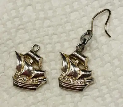 Ship shaped earrings, View more