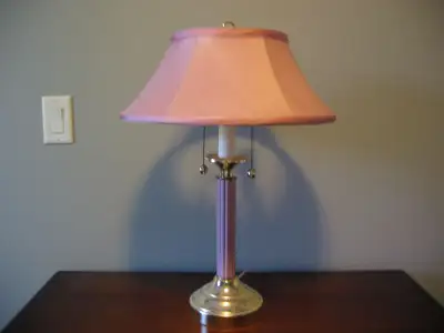 Pink desk/table lamp for $30.00, View more