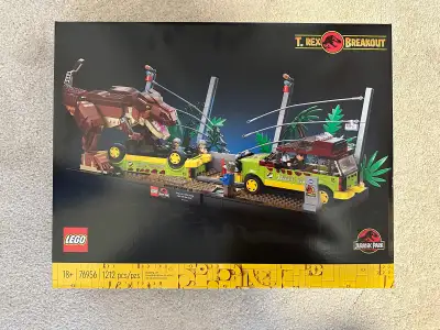 Item: LEGO 76956 T. rex Breakout Condition: Brand new and sealed Price: $220