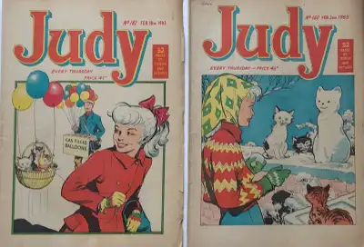 1963 UK- Vintage JUDY Comic Book- Mid Century Advertising, View more
