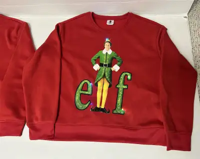 Elf movie Christmas Sweater with Lights Multi-color !, View more